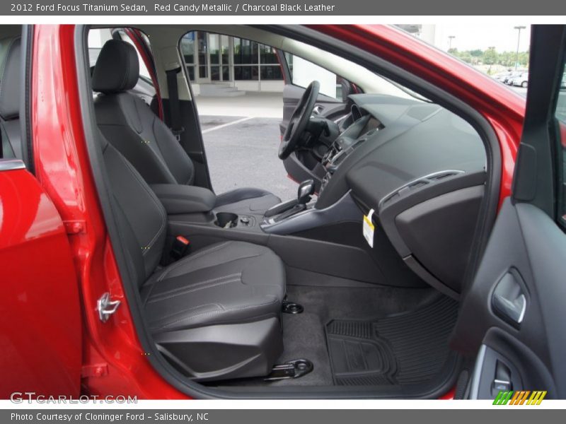  2012 Focus Titanium Sedan Charcoal Black Leather Interior