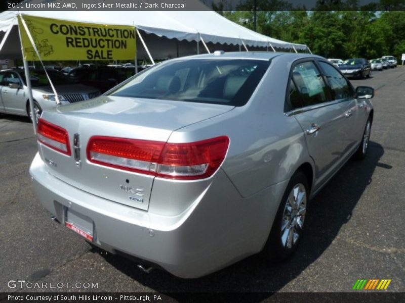 Ingot Silver Metallic / Dark Charcoal 2011 Lincoln MKZ AWD