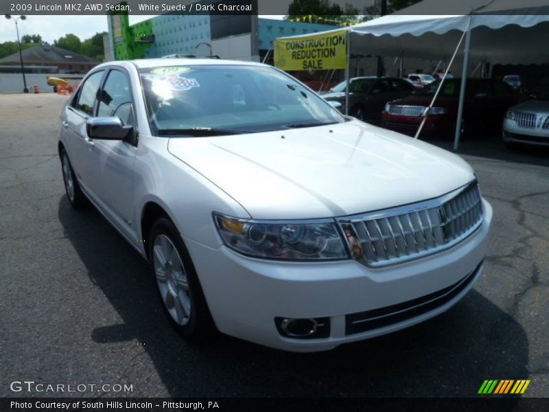 White Suede / Dark Charcoal 2009 Lincoln MKZ AWD Sedan