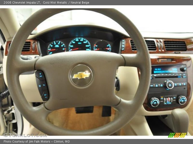 Gold Mist Metallic / Neutral Beige 2008 Chevrolet Impala LT