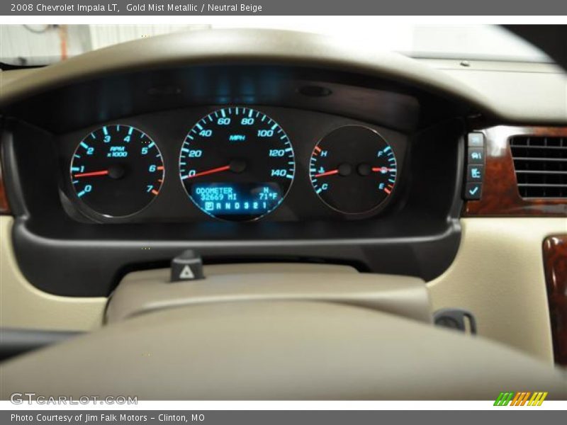 Gold Mist Metallic / Neutral Beige 2008 Chevrolet Impala LT