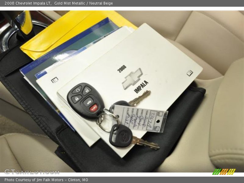Gold Mist Metallic / Neutral Beige 2008 Chevrolet Impala LT