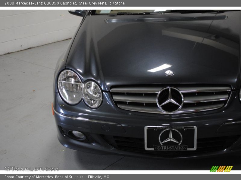 Steel Grey Metallic / Stone 2008 Mercedes-Benz CLK 350 Cabriolet