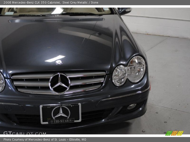 Steel Grey Metallic / Stone 2008 Mercedes-Benz CLK 350 Cabriolet