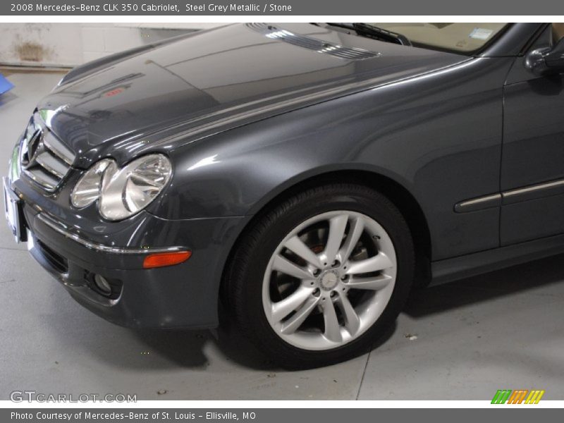 Steel Grey Metallic / Stone 2008 Mercedes-Benz CLK 350 Cabriolet