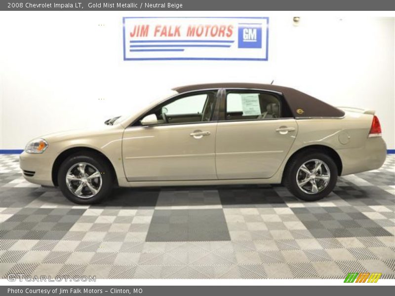 Gold Mist Metallic / Neutral Beige 2008 Chevrolet Impala LT