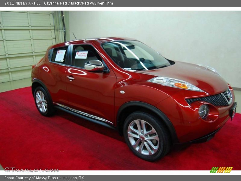 Cayenne Red / Black/Red w/Silver Trim 2011 Nissan Juke SL