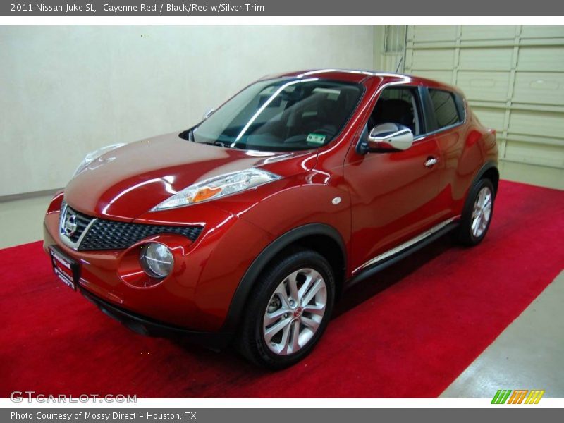 Cayenne Red / Black/Red w/Silver Trim 2011 Nissan Juke SL