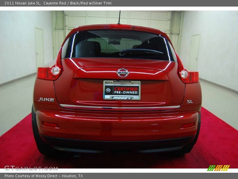 Cayenne Red / Black/Red w/Silver Trim 2011 Nissan Juke SL