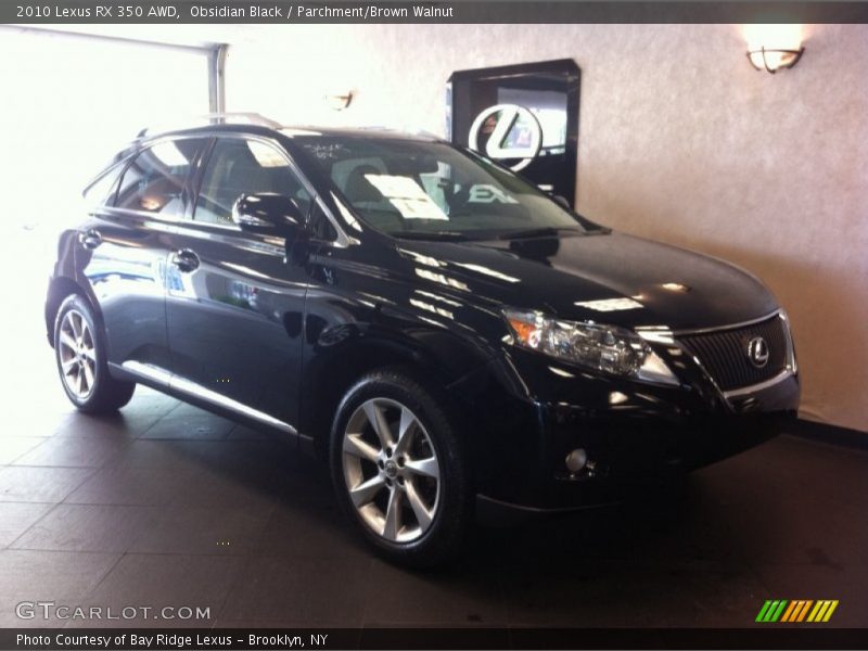 Obsidian Black / Parchment/Brown Walnut 2010 Lexus RX 350 AWD