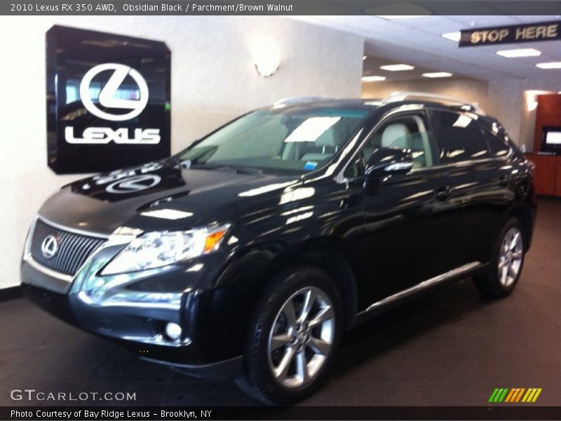 Obsidian Black / Parchment/Brown Walnut 2010 Lexus RX 350 AWD