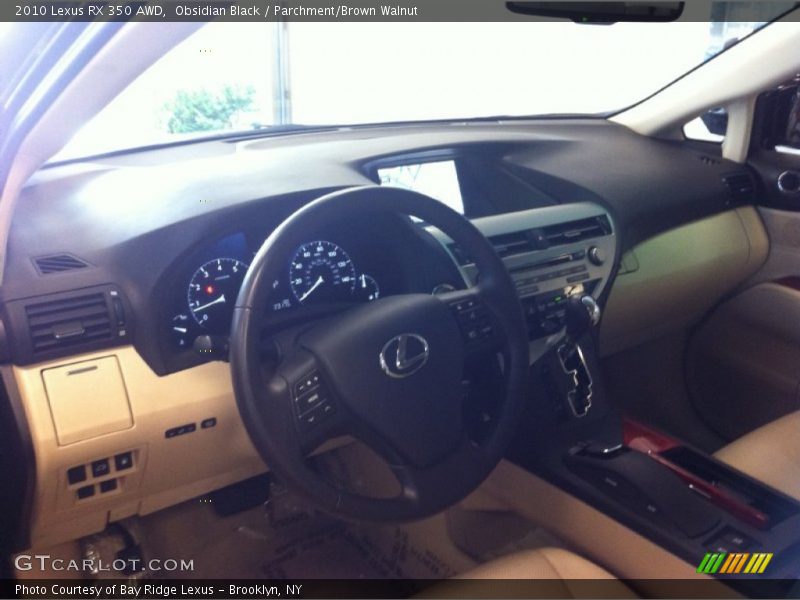 Obsidian Black / Parchment/Brown Walnut 2010 Lexus RX 350 AWD