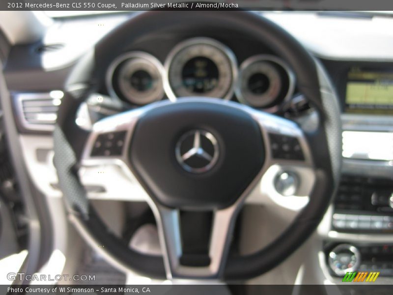 Palladium Silver Metallic / Almond/Mocha 2012 Mercedes-Benz CLS 550 Coupe