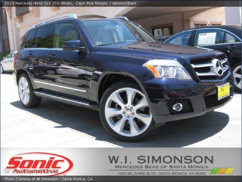 Capri Blue Metallic / Almond/Black 2010 Mercedes-Benz GLK 350 4Matic