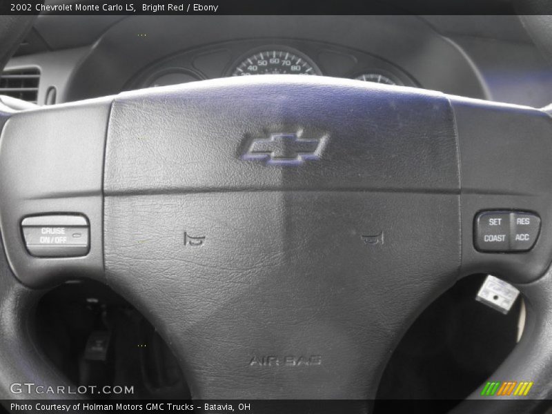 Bright Red / Ebony 2002 Chevrolet Monte Carlo LS