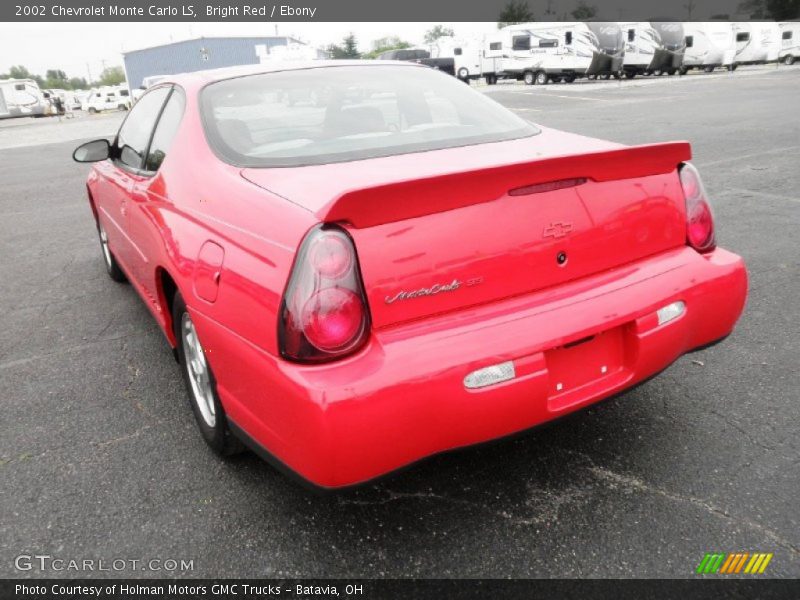 Bright Red / Ebony 2002 Chevrolet Monte Carlo LS