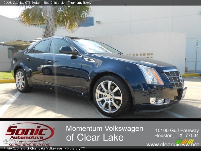 Blue Chip / Light Titanium/Ebony 2008 Cadillac CTS Sedan