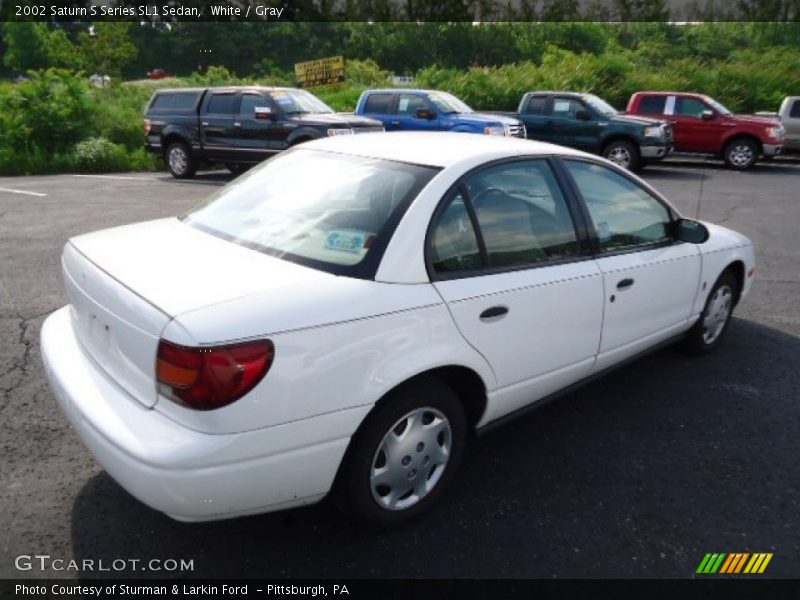 White / Gray 2002 Saturn S Series SL1 Sedan