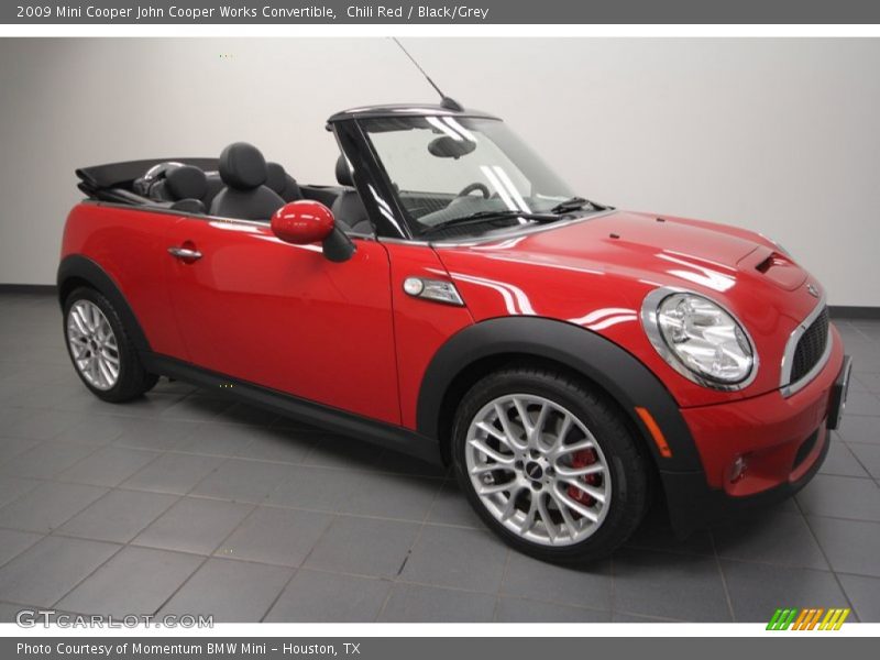 Chili Red / Black/Grey 2009 Mini Cooper John Cooper Works Convertible