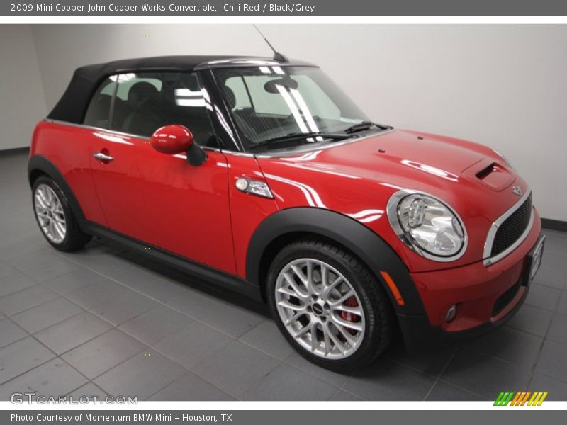 Chili Red / Black/Grey 2009 Mini Cooper John Cooper Works Convertible
