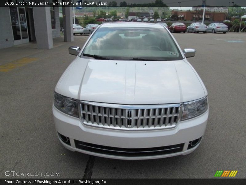 White Platinum Tri-Coat / Sand 2009 Lincoln MKZ Sedan