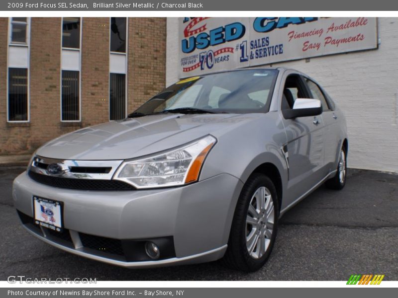 Brilliant Silver Metallic / Charcoal Black 2009 Ford Focus SEL Sedan