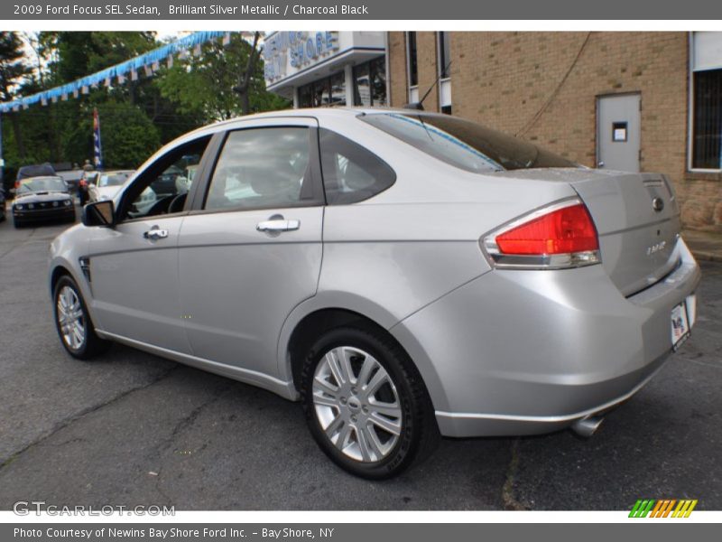 Brilliant Silver Metallic / Charcoal Black 2009 Ford Focus SEL Sedan