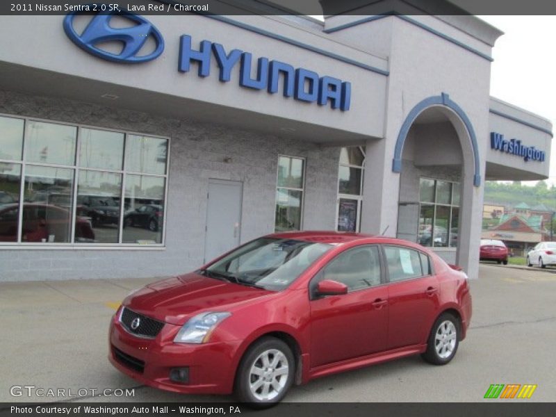 Lava Red / Charcoal 2011 Nissan Sentra 2.0 SR