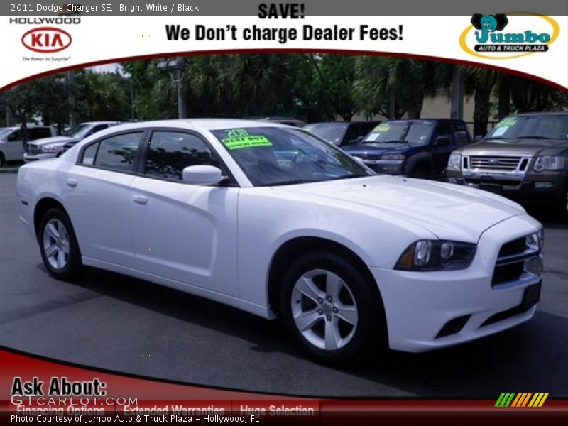 Bright White / Black 2011 Dodge Charger SE