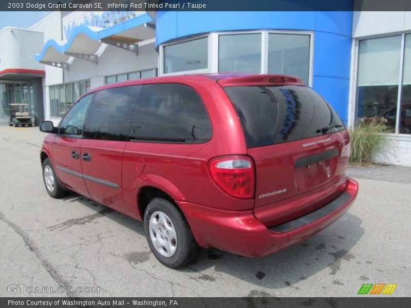 Inferno Red Tinted Pearl / Taupe 2003 Dodge Grand Caravan SE
