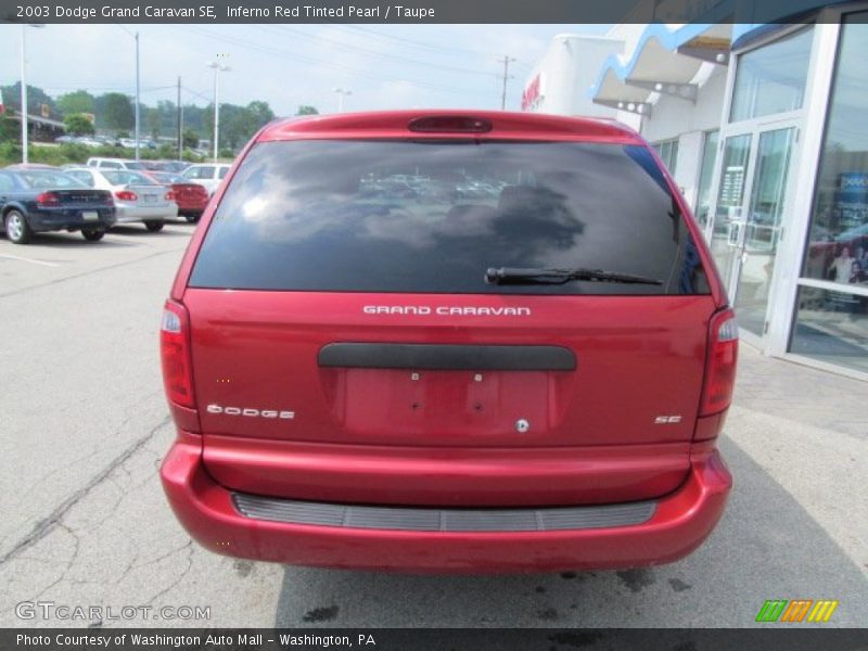 Inferno Red Tinted Pearl / Taupe 2003 Dodge Grand Caravan SE