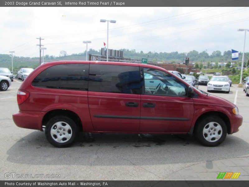 Inferno Red Tinted Pearl / Taupe 2003 Dodge Grand Caravan SE
