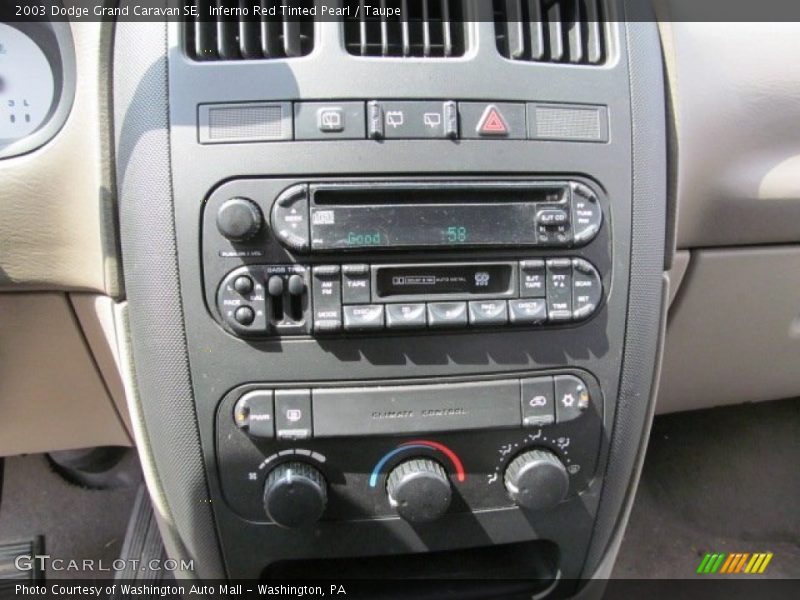 Controls of 2003 Grand Caravan SE