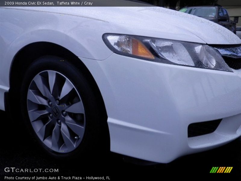 Taffeta White / Gray 2009 Honda Civic EX Sedan