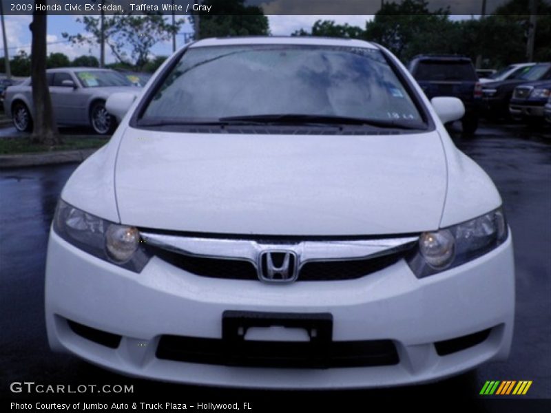 Taffeta White / Gray 2009 Honda Civic EX Sedan