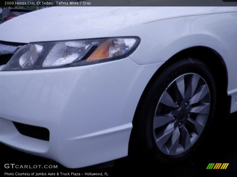 Taffeta White / Gray 2009 Honda Civic EX Sedan