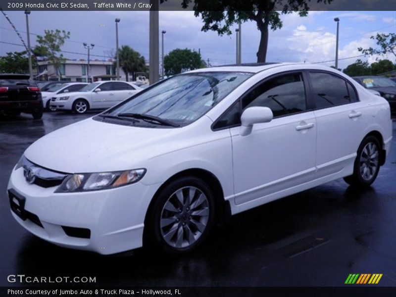 Taffeta White / Gray 2009 Honda Civic EX Sedan