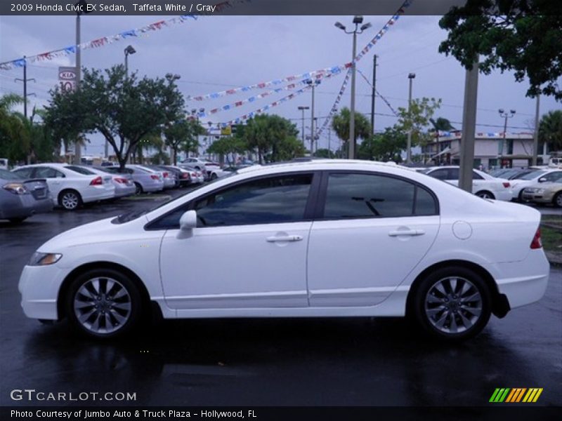 Taffeta White / Gray 2009 Honda Civic EX Sedan