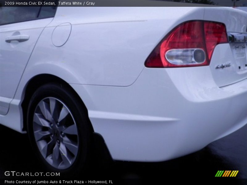 Taffeta White / Gray 2009 Honda Civic EX Sedan