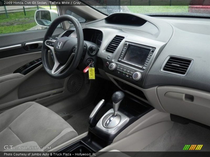 Taffeta White / Gray 2009 Honda Civic EX Sedan