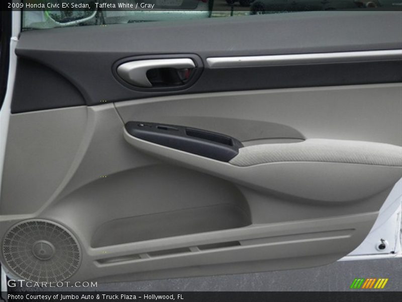 Taffeta White / Gray 2009 Honda Civic EX Sedan