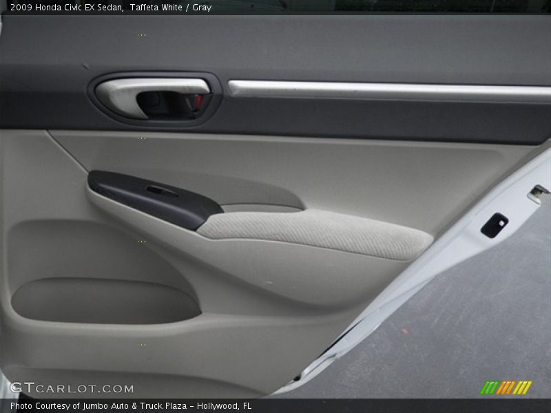 Taffeta White / Gray 2009 Honda Civic EX Sedan