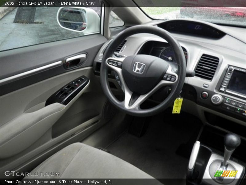 Taffeta White / Gray 2009 Honda Civic EX Sedan