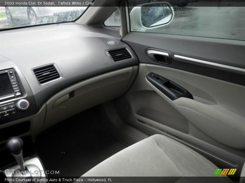 Taffeta White / Gray 2009 Honda Civic EX Sedan