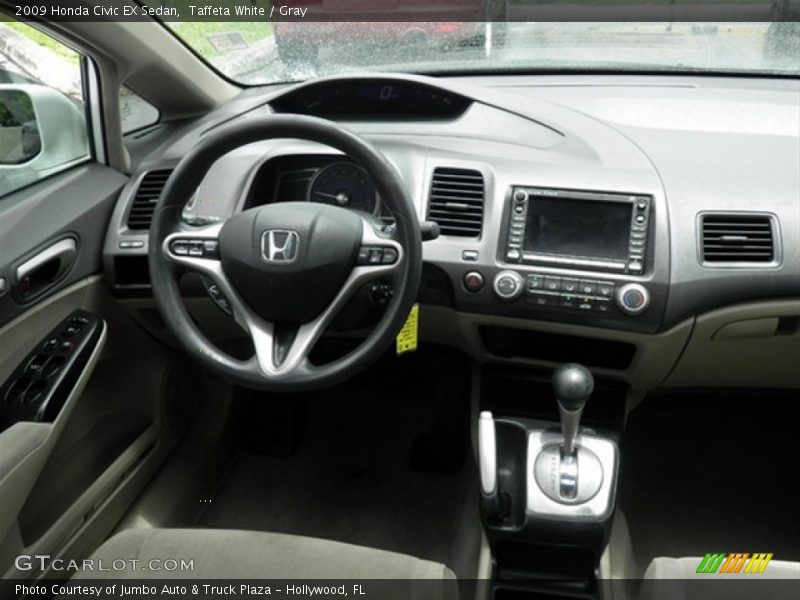 Taffeta White / Gray 2009 Honda Civic EX Sedan