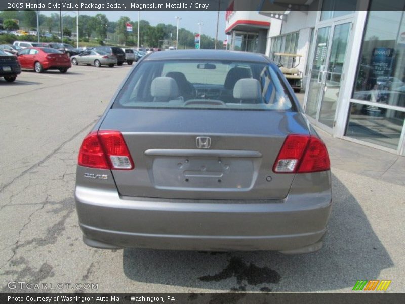 Magnesium Metallic / Gray 2005 Honda Civic Value Package Sedan