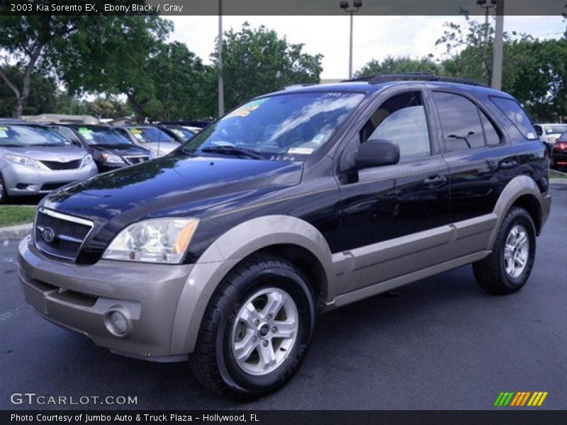 Ebony Black / Gray 2003 Kia Sorento EX