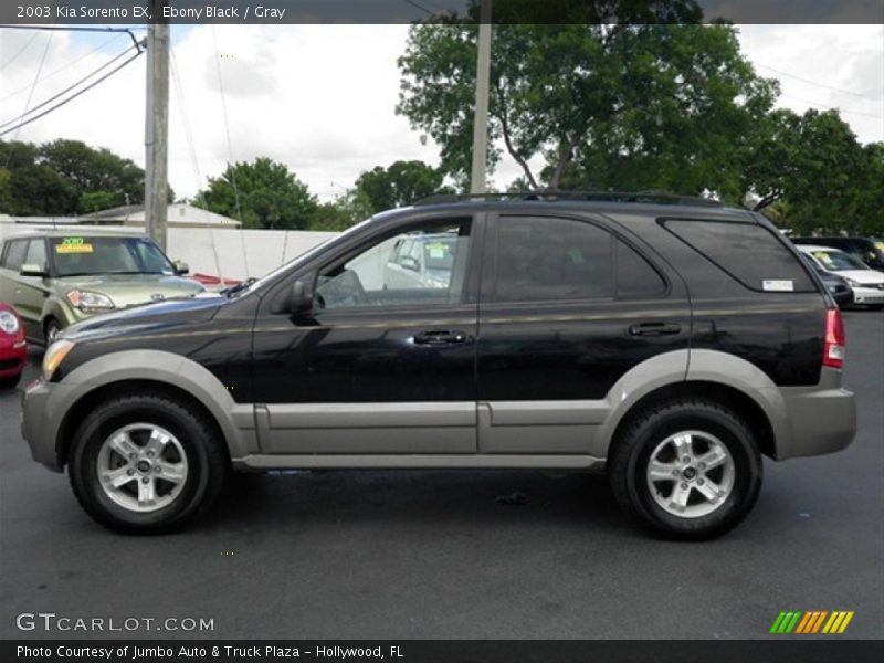 Ebony Black / Gray 2003 Kia Sorento EX