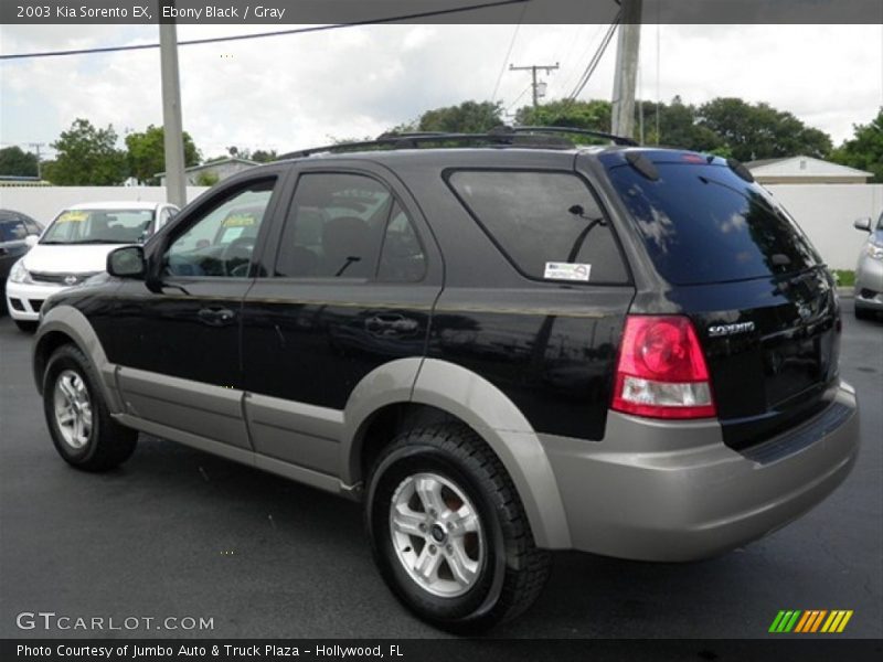 Ebony Black / Gray 2003 Kia Sorento EX