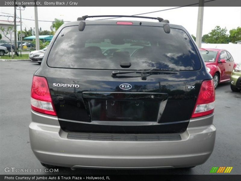 Ebony Black / Gray 2003 Kia Sorento EX